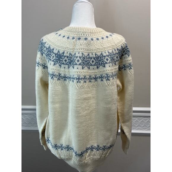 Dale of Norway Vintage Wool Nordic Faire Isle Button Down Cardigan Size Large - Picture 4 of 9